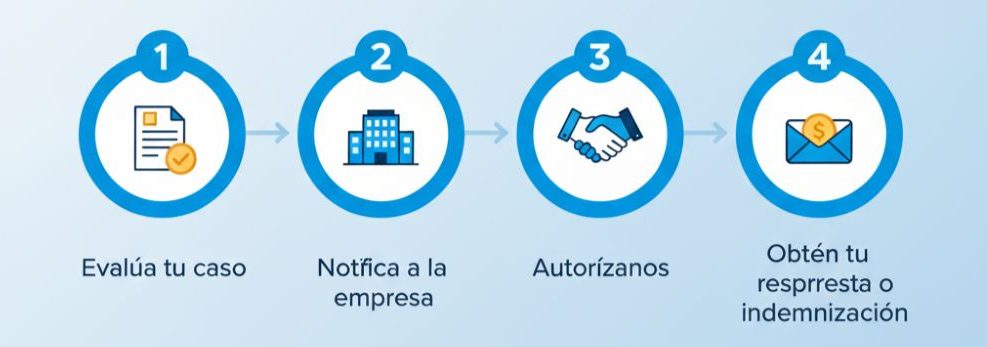 Tu Reclamación en Cuatro Sencillos Pasos