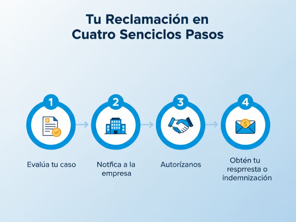 Tu Reclamación en Cuatro Sencillos Pasos